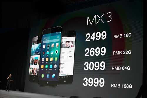 魅族发布MX3手机 主打好用最低售价2499元