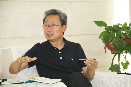 圖：山東禹王集團董事長劉錫潛接受採訪
