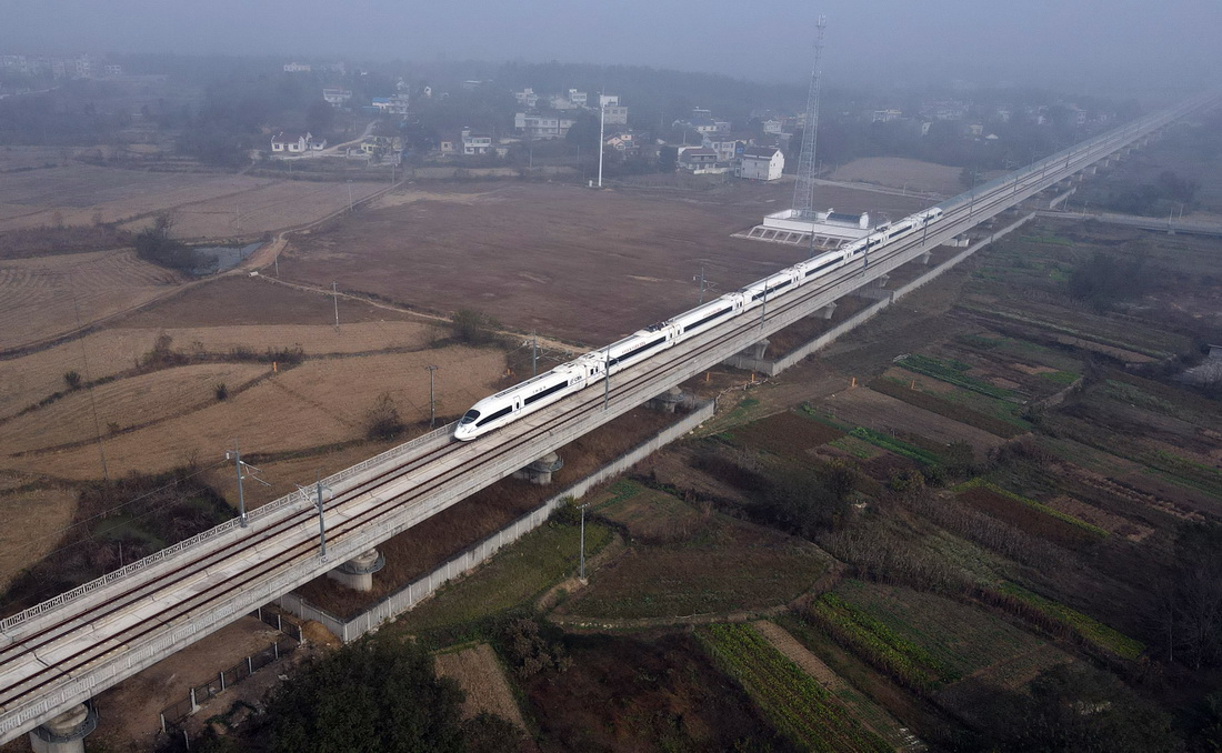 安九高鐵安慶至黃梅段開始試運行