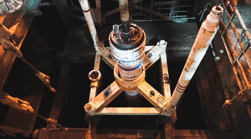 水下氣井生產管柱與深水水下採油樹的接口深水水下井口。受訪者供圖
