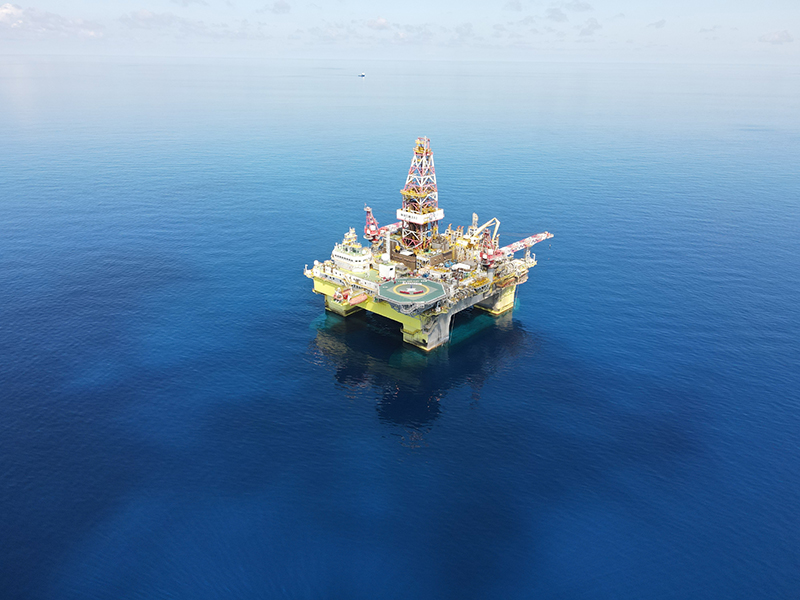 “海洋石油982”鑽探寶島21-1預探井。受訪者供圖