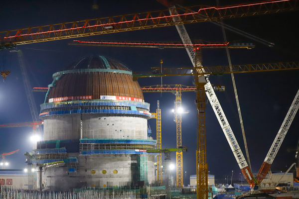 采用“华龙一号”技术“十四五”首个开工核电项目内穹顶吊装成功