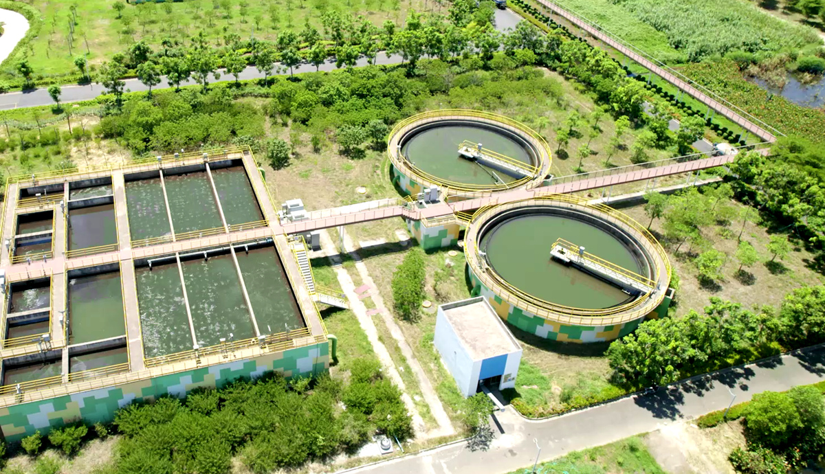 湛江鋼鐵園區內的污水處理系統。受訪方提供