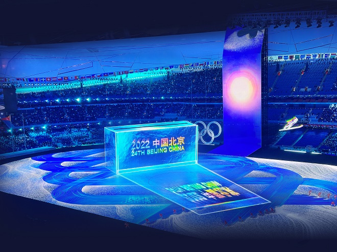2022年北京冬奧會，利亞德打造全球最大LED三維立體舞台。