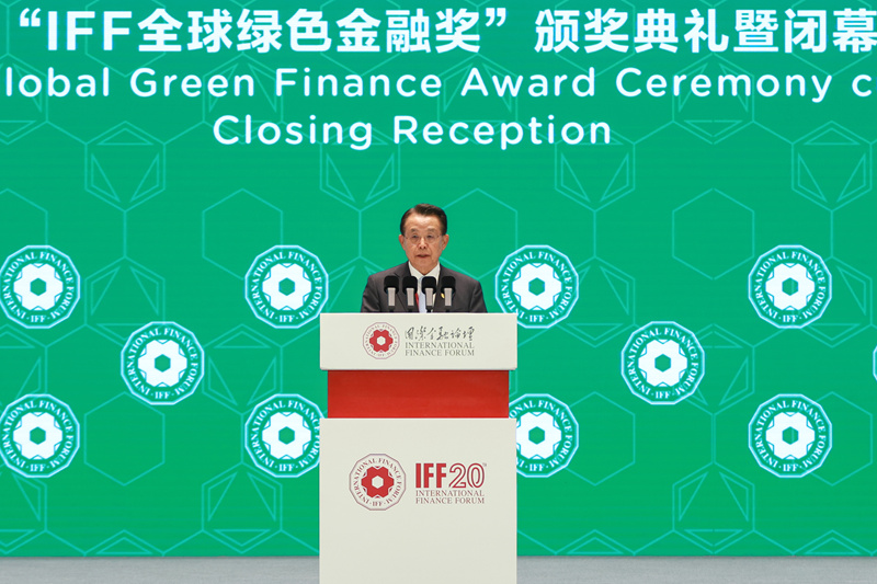 IFF 联合主席、联合国大会主席理事会主席韩升洙发表颁奖致辞。主办方供图