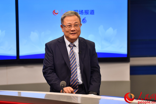 AMD高级副总裁、中国区总裁潘晓明做客人民网“人民会客厅――进博时刻”栏目。人民网记者 于凯摄