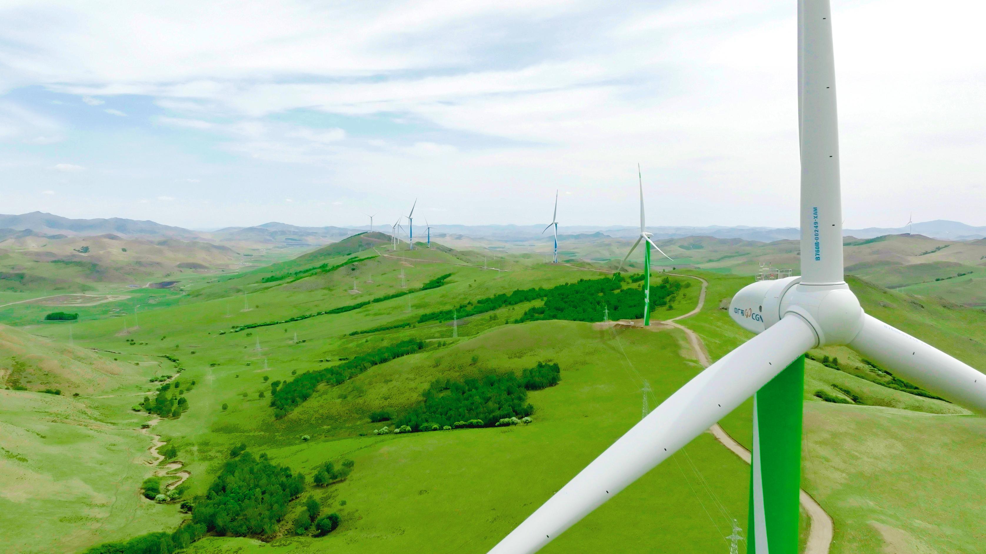 中國廣核興安盟300萬千瓦風電項目。 受訪者供圖