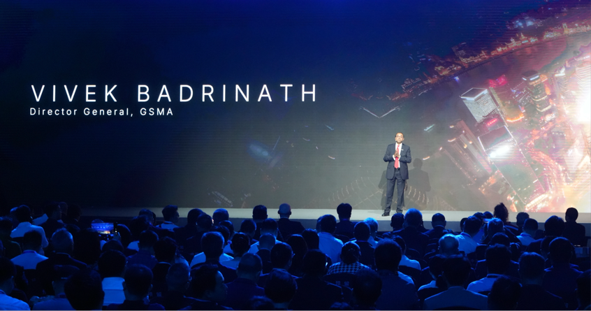 GSMA會長白德偉（Vivek Badrinath）現場發言。人民網 嚴小晶攝