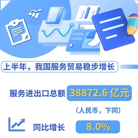 一组数据看上半年服务贸易成绩单