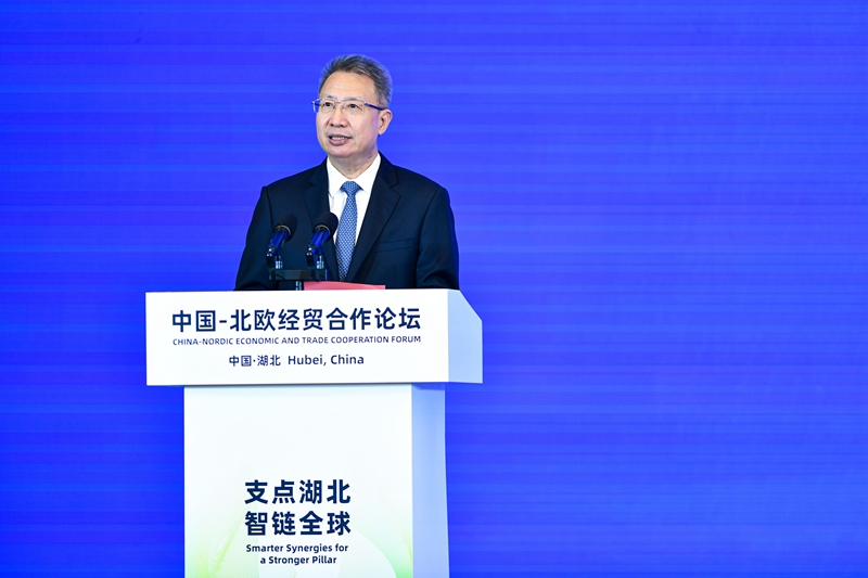 湖北省委常委、武汉市委书记郭元强推介武汉市国际消费中心城市建设。人民网记者 任峰涛摄