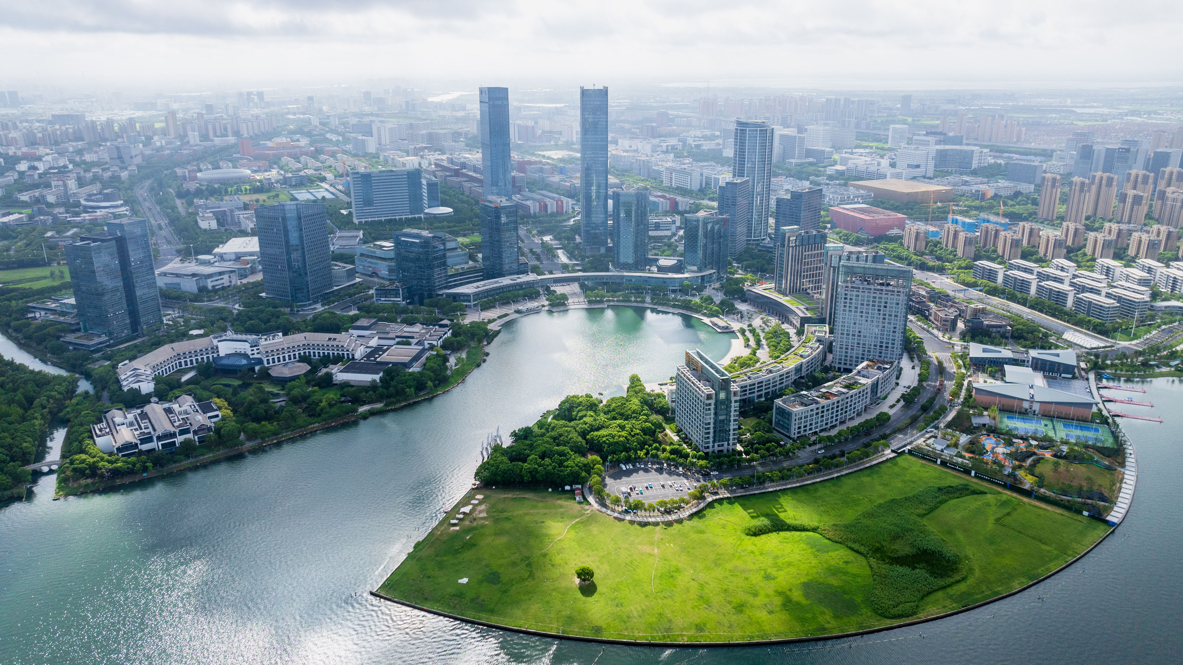 江苏苏州：工业园区科教创新区生态美