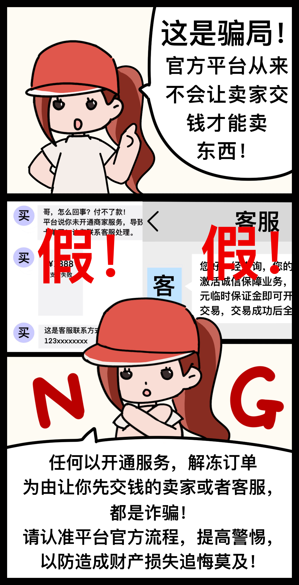 漫说反诈｜二手交易里隐藏的“坑”，千万别踩！④策划：王天乐 制图：实习生付家欣