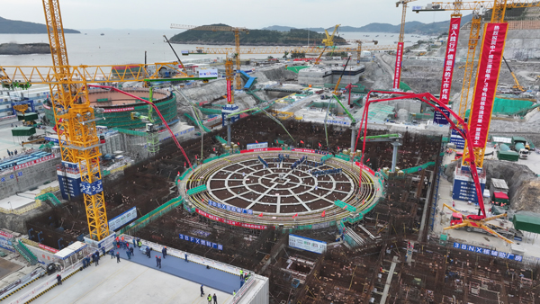 浙江三澳核電項目3號機組建設現場。受訪者供圖