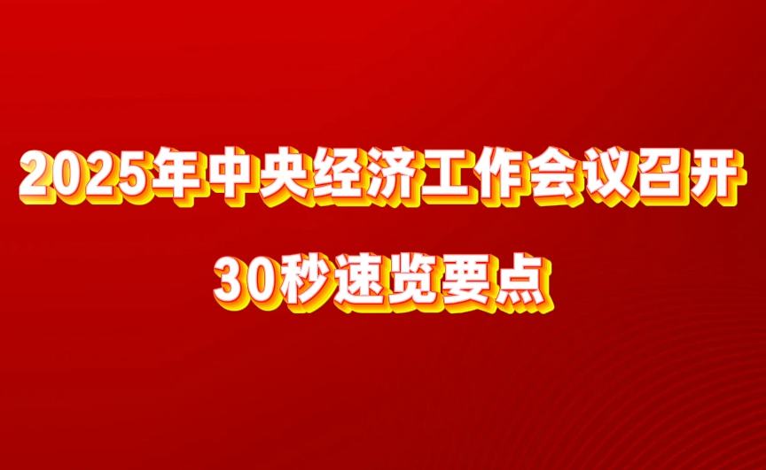 30秒速览2025年中央经济工作会议重要内容