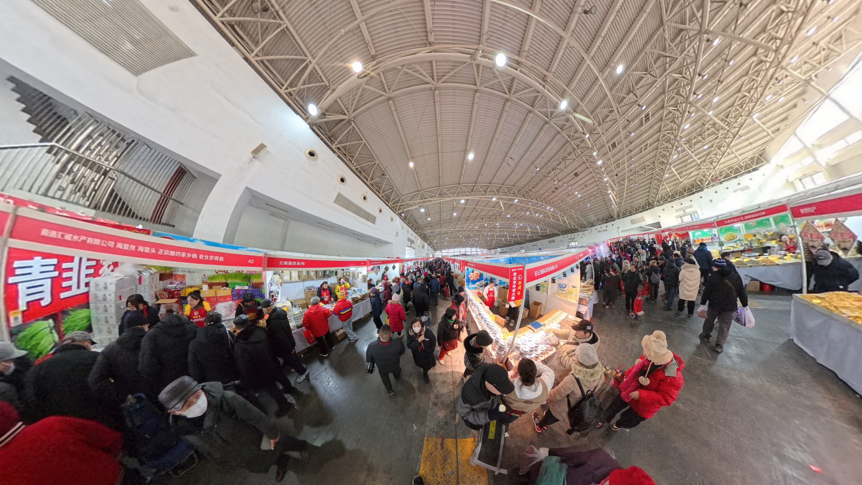 年货大集上的人流。 人民网记者 王天乐摄