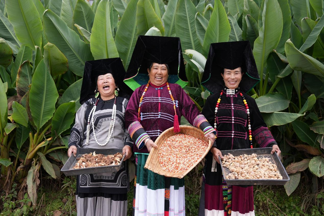 圖為阿媽們豐收的喜悅。受訪者供圖