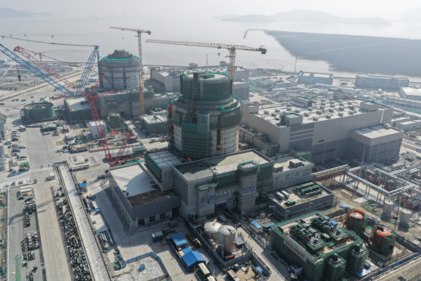 三門核電3號機組一回路水壓試驗成功。受訪者供圖