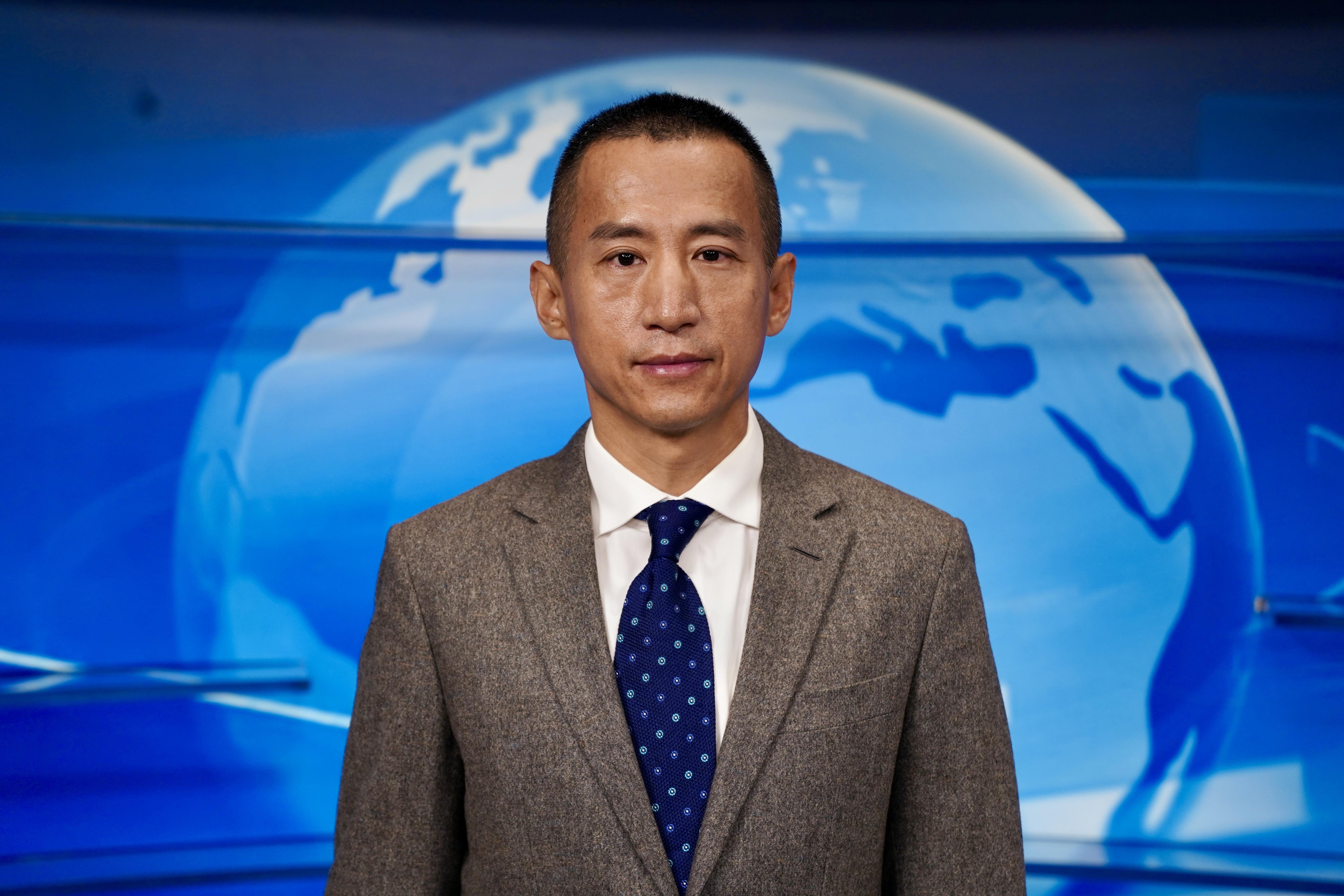 合眾思（北京）環境工程有限公司董事長田旭峰做客《人民會客廳》。人民網 謝欣良攝