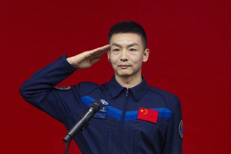 神舟二十三號航天員張志遠。人民網記者 翁奇羽攝