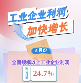 前四月工业利润增长提速