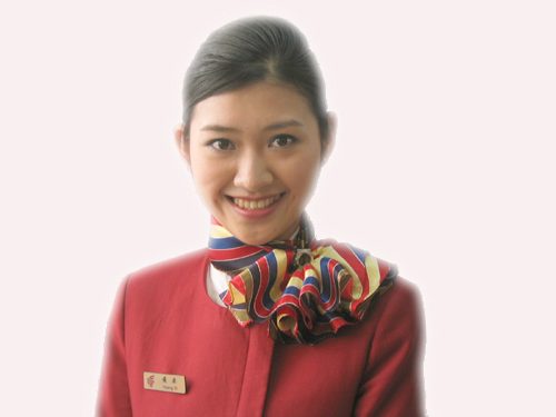 国航客舱部乘务员设计奥运丝巾--中国民航新