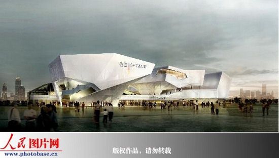[组图]上海世博会德国馆结构封顶 (3)--人民网经