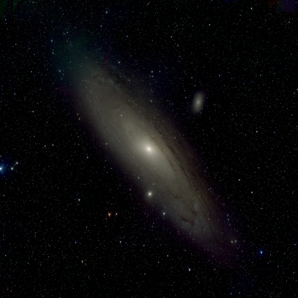 　　墨子巡天望远镜首光获取的仙女座星系图片。（中国科学技术大学供图）